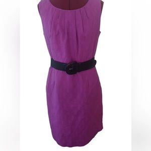 NWT Worthington Purple Belted Sheath Dress 16